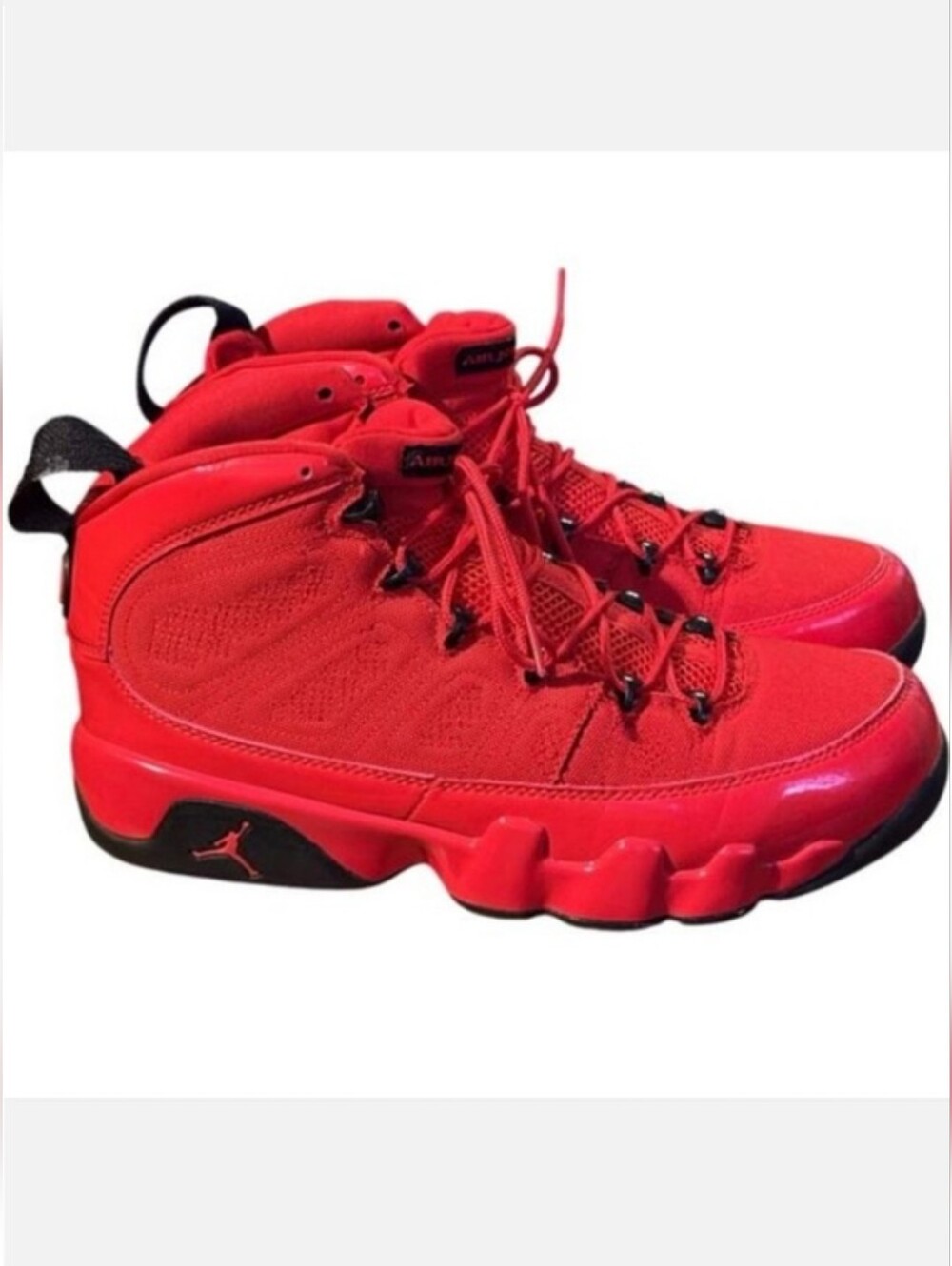 Boy's Air Jordan 9 Retro Chile Red Sneakers - Picture 4 of 8